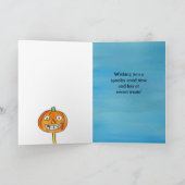 ハッピーハローウィン孫フランケンシュタインパンプキン カード (内部)