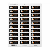 ハッピーハローウィン差出人住所ラベル幽霊パンプキン ラベル (フルシート)