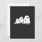 ハッピーハローウィン幽霊たちはがき ポストカード (正面/裏面)