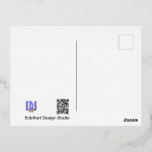 ハッピーハローウィン幽霊たち顧客ゴールドフォイルポストカード 箔シーズンポストカード (裏面)