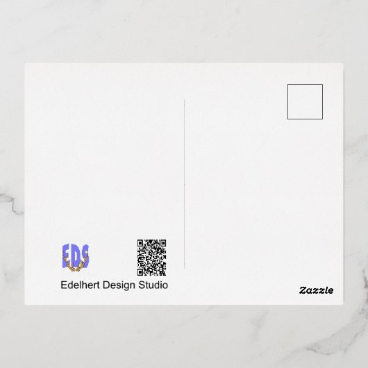 ハッピーハローウィン幽霊たち顧客ゴールドフォイルポストカード 箔シーズンポストカード (裏面)