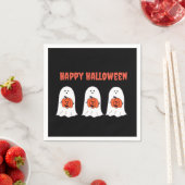 ハッピーハローウィン幽霊とJack-o-Lanterns スタンダードカクテルナプキン (インサイチュ)