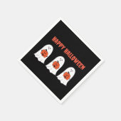 ハッピーハローウィン幽霊とJack-o-Lanterns スタンダードカクテルナプキン (角)