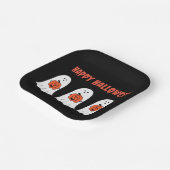 ハッピーハローウィン幽霊とJack-o-Lanterns ペーパープレート (傾斜あり)