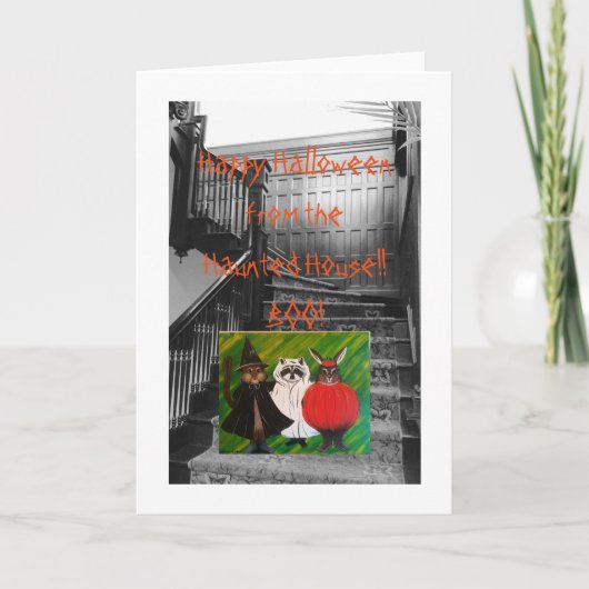 ハッピーハローウィン幽霊のよく出るだ！ カード (正面)