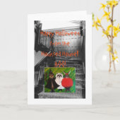 ハッピーハローウィン幽霊のよく出るだ！ カード (黄色い花)