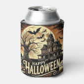 ハッピーハローウィン幽霊のよく出るハウスパンプキンスクーラーボックス 缶クーラー (缶正面)
