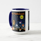 ハッピーハローウィン幽霊のよく出るハウスマグ マグカップ (正面左)