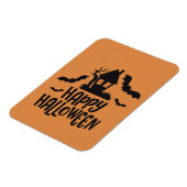 ハッピーハローウィン幽霊のよく出るハウス不気味こうもりオレンジ マグネット (左側)