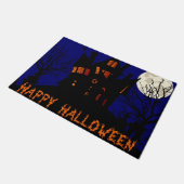 ハッピーハローウィン幽霊のよく出るハウス ドアマット (アングル)