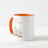 ハッピーハローウィン幽霊のよく出るハウス マグカップ (正面左)