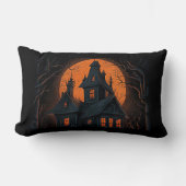 ハッピーハローウィン幽霊のよく出るハウス ランバークッション (正面)
