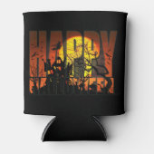 ハッピーハローウィン幽霊のよく出るハウス 缶クーラー (正面)