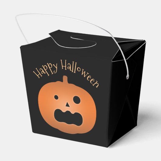 ハッピーハローウィン幽霊のよく出るハロウィーンのカボチャのちょうちんパンプキン フェイバーボックス (裏面サイド)