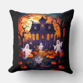 ハッピーハローウィン幽霊アンドハ幽霊のよく出るウス クッション (正面)
