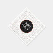 ハッピーハローウィン幽霊キャンディハンドレタリングドードル スタンダードカクテルナプキン (角)