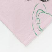 ハッピーハローウィン幽霊キャンディハンドレタリングドードル フリースブランケット (角)