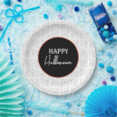 ハッピーハローウィン幽霊キャンディハンドレタリングドードル ペーパープレート (パーティー)