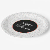 ハッピーハローウィン幽霊キャンディハンドレタリングドードル ペーパープレート (アングル)