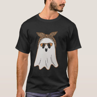 ハッピーハローウィン幽霊グラスガールキッズトドラーウォー Tシャツ