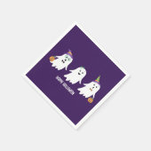 ハッピーハローウィン幽霊トリックオアトリート スタンダードカクテルナプキン (角)