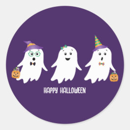 ハッピーハローウィン幽霊トリックオアトリート ラウンドシール