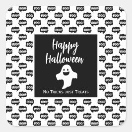 ハッピーハローウィン幽霊ブーただのトリック処理 スクエアシール