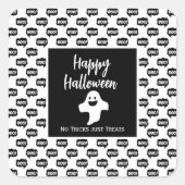 ハッピーハローウィン幽霊ブーただのトリック処理 スクエアシール (正面)