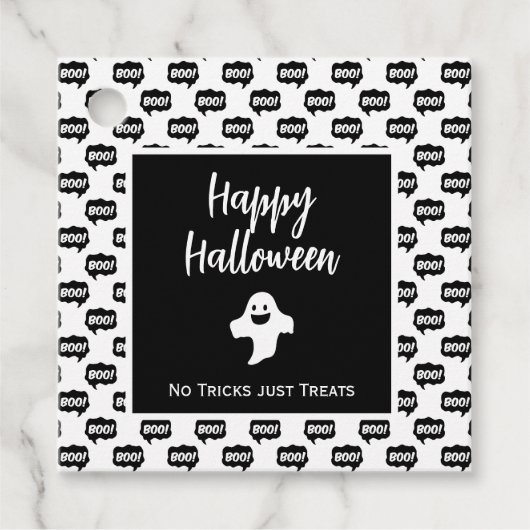 ハッピーハローウィン幽霊ブーただのトリック処理 フェイバータグ (正面)