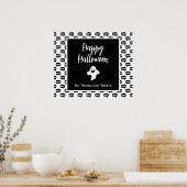 ハッピーハローウィン幽霊ブーただのトリック処理 ポスター (キッチン)