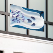 ハッピーハローウィン幽霊及びこうもり 横断幕 (ビルの外側)