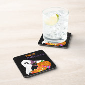 ハッピーハローウィン幽霊及び黒猫プラスチック コースター (右側)