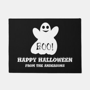 ハッピーハローウィン幽霊形式 ドアマット