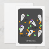 ハッピーハローウィン幽霊散布カード (正面/裏面)