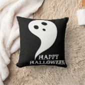 ハッピーハローウィン幽霊 クッション (ブランケット)