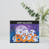 ハッピーハローウィン幽霊 シーズンポストカード (スタンド正面)