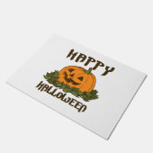 ハッピーハローウィン幽霊 – ハロウィーンの衣装カボチャ ドアマット (アングル)