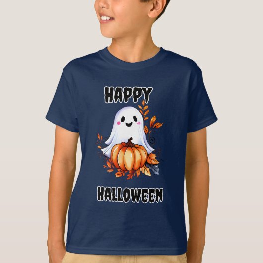 ハッピーハローウィン幽霊 Tシャツ (正面)