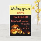 ハッピーハローウィン引用文カード カード (黄色い花)