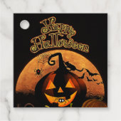 ハッピーハローウィン彫りカボチャ フェイバータグ (正面)