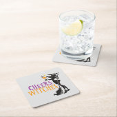 ハッピーハローウィン応援ウィッチパーティー スクエアペーパーコースター (インサイチュ)