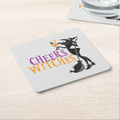 ハッピーハローウィン応援ウィッチパーティー スクエアペーパーコースター (アングル)