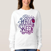 ハッピーハローウィン怖いカボチャ顔スウェットシャツ スウェットシャツ (正面)