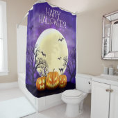 ハッピーハローウィン怖いカボチャ シャワーカーテン (インサイチュ)