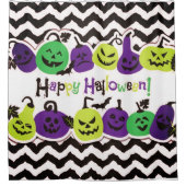 ハッピーハローウィン怖いカボチャ シャワーカーテン (正面)