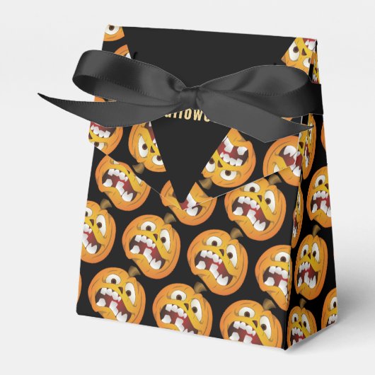 ハッピーハローウィン怖いハロウィーンのカボチャのちょうちんパンプキン フェイバーボックス (正面サイド)