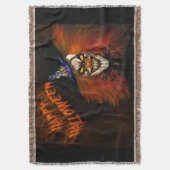 ハッピーハローウィン怖いピエロ スローブランケット (正面縦)