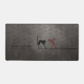 ハッピーハローウィン🧛怖い怪物👿黒猫 デスクマット (正面)