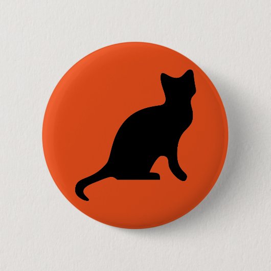 ハッピーハローウィン怖い猫 缶バッジ (正面)