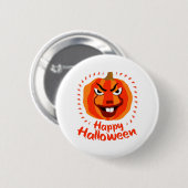 ハッピーハローウィン🎃怖おもしろいいカボ不気味チャ 缶バッジ (正面&裏面)